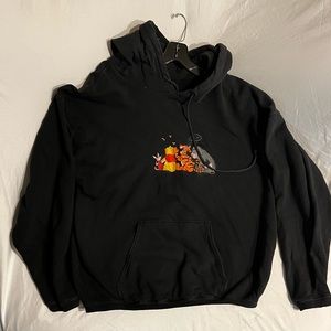 Vintage Disney Winnie the Pooh embroidered hoodie size XL black
